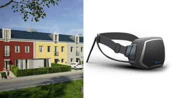 Visar radhus i Oculus Rift