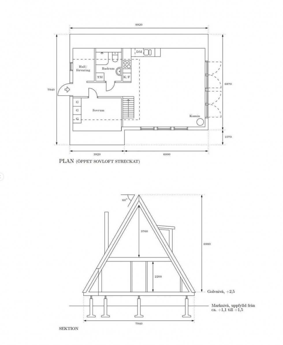 Plan A-frame