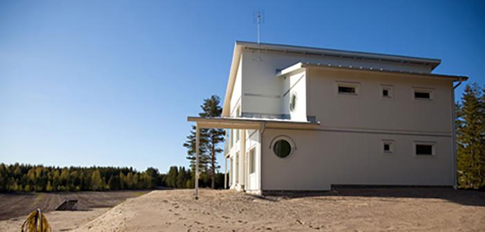 Ett hus byggt med en hustillverkare.