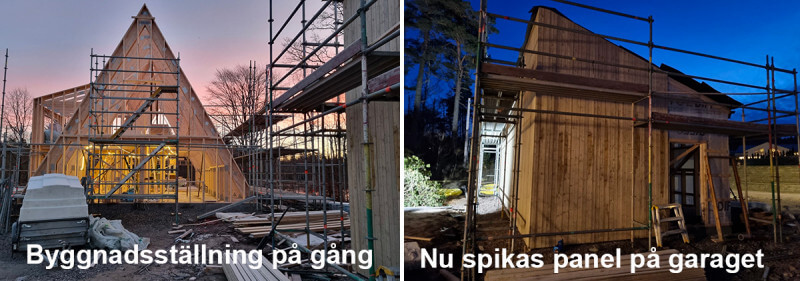 Bygga A-framehus och tillhörande garage