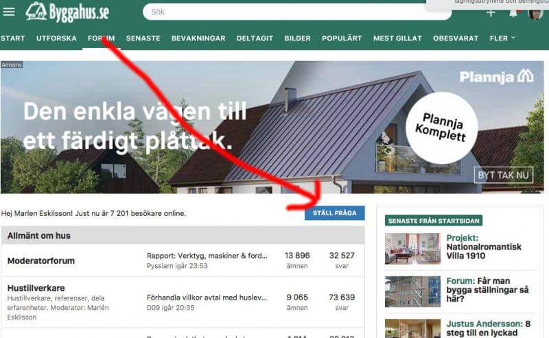 Ny här? Ställ en fråga i forumet!