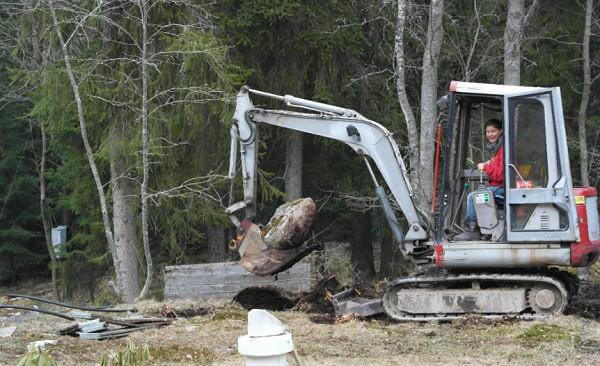 Förbereda för växthus - skala berget